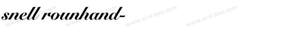 snell rounhand字体转换
